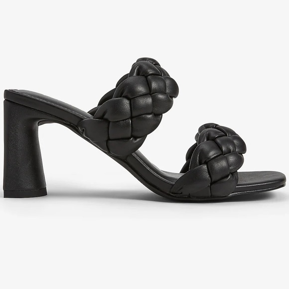 - Braided Double Band Block Heel Sandals nwt shoes - Picture 1 of 3